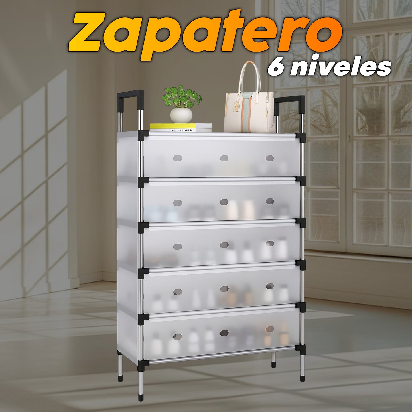 Zapatero de 6 niveles
